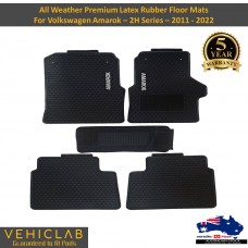 Fits VW Amarok - 2H - 2011 - 2023 - All Weather 12mm Heavy Duty Rubber floor mats