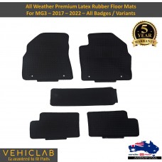 Fits MG 3 - 2017 - 2023 - All Weather 12mm Heavy Duty Rubber floor mats